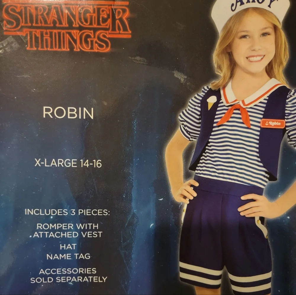 Kid's Robin Scoops Ahoy Costume. Stranger Things Costume - Picture 2 of 3